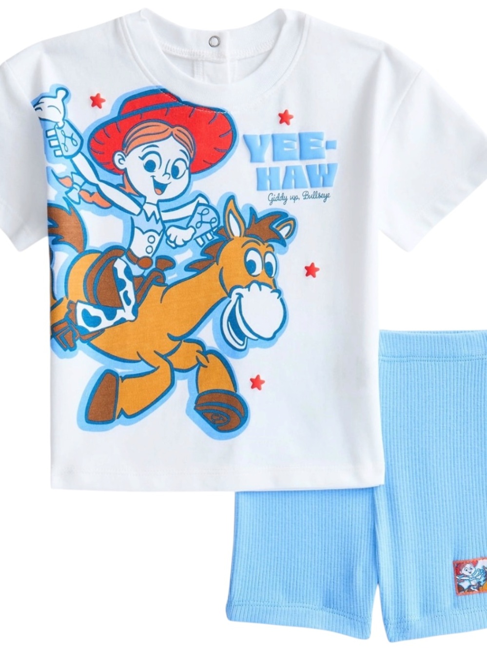Toy Story Girls Short Sleeve Graphic Tee and Matching Biker Shorts NWT